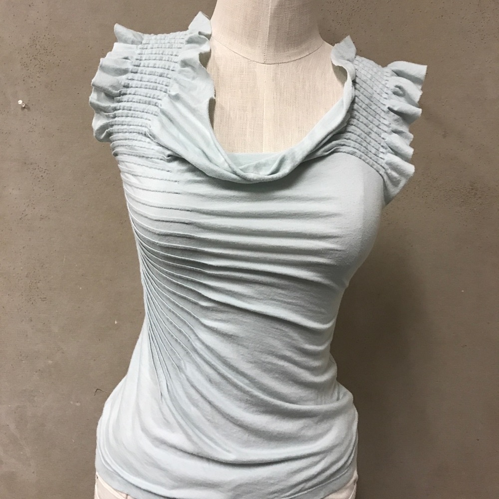 Anthropologie Gathered Sleeveless Tee
